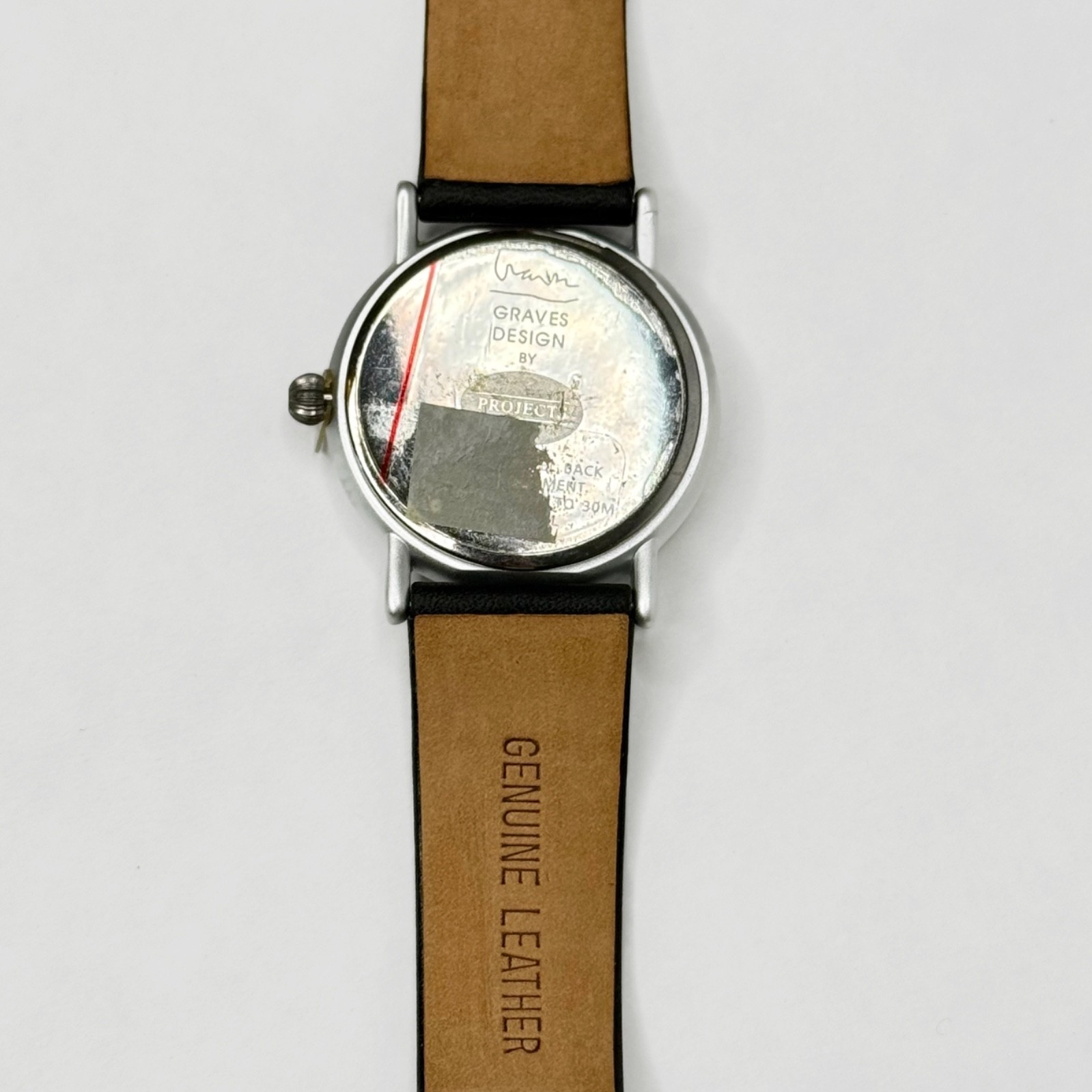 RARE NOS NIB Vintage Projects Michael Graves OH Watch HWRMAR 8001/B Black 1994
