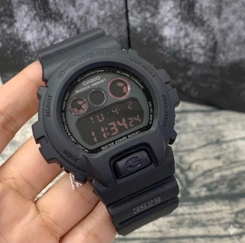 Casio G-Shock DW-6900UMS-1 LED Backlight Black Resin Digital Watch NEW