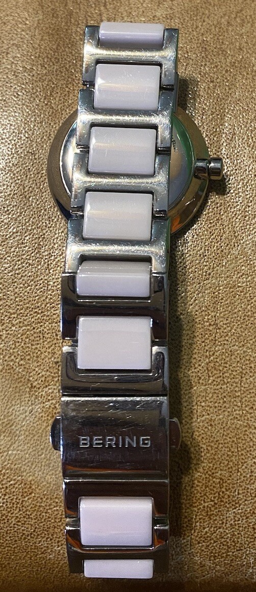💯% Bering Women 10725-999 Ceramic Pink Dial Pink Watch Stainless/Ceramic