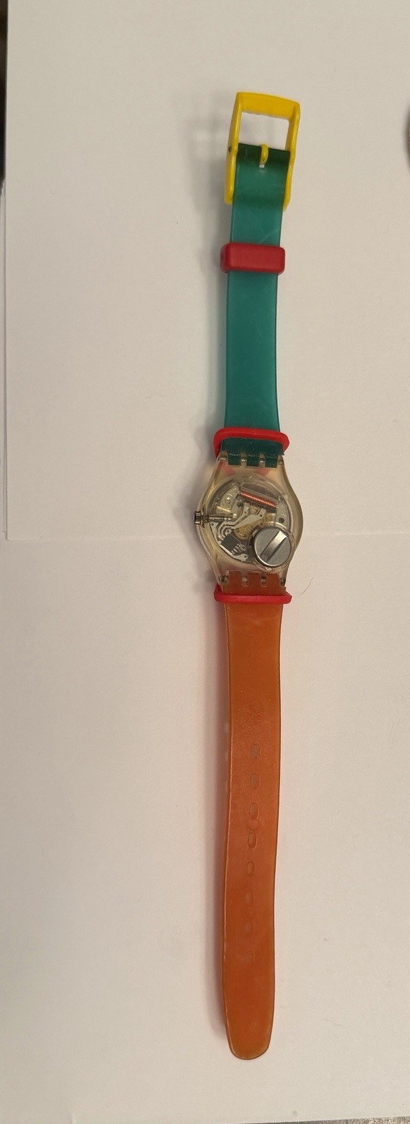 Vintage Swatch Aqua Dream Watch 1986 Women’s Green Red Blue Dial