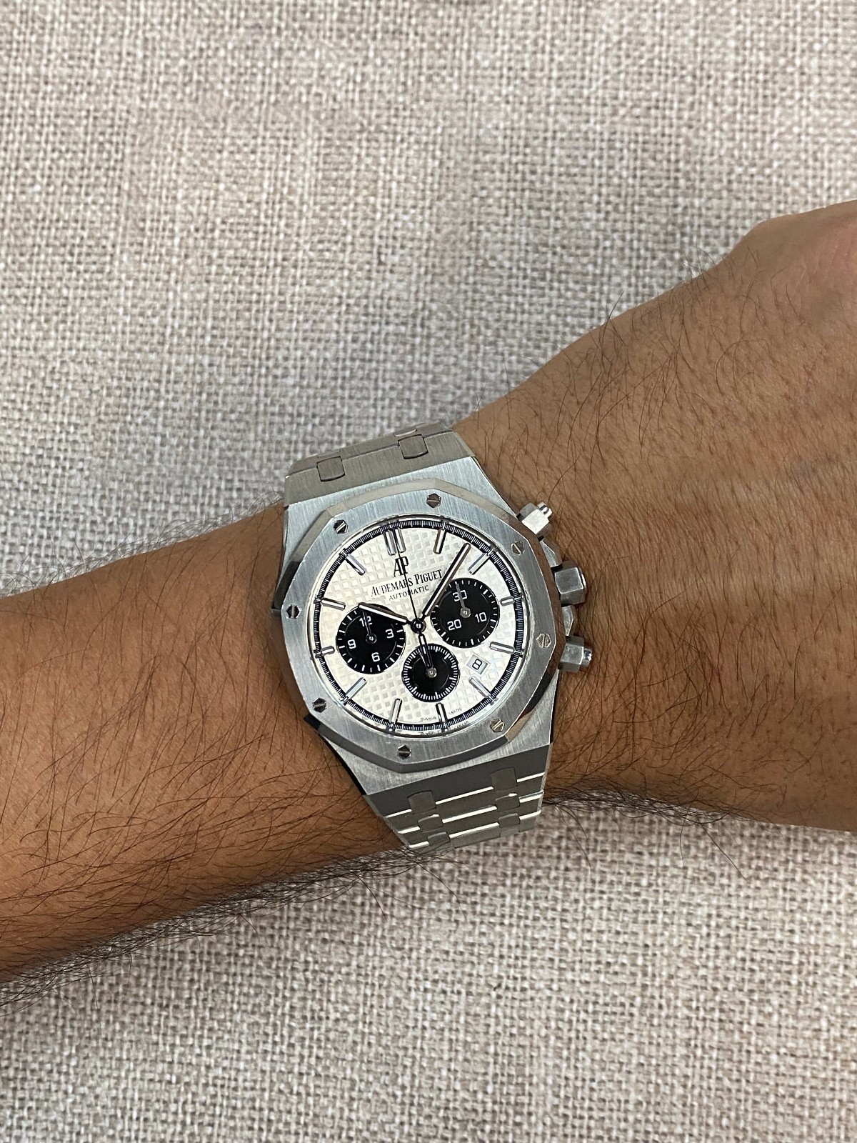 Audemars Piguet Royal Oak Chronograph Silver Panda 41mm Watch B/P ’17 26331ST