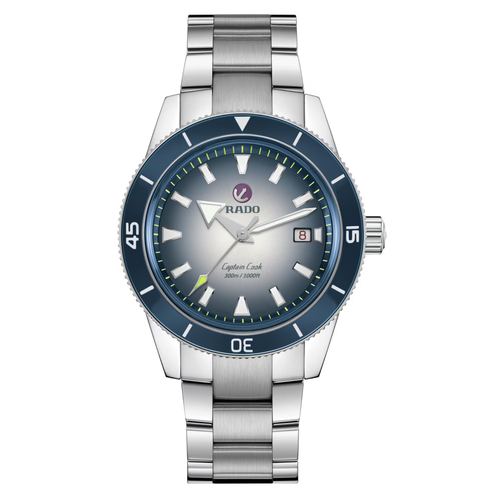 New Rado Captain Cook Automatic Stainless Steel Blue Dial Men’s Watch R32154208