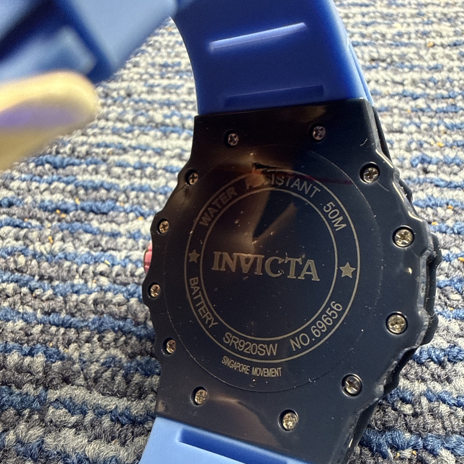 Invicta Racing Quartz Silver Dial, Quartz, Working Chronograph. Pink/Blue/Black!