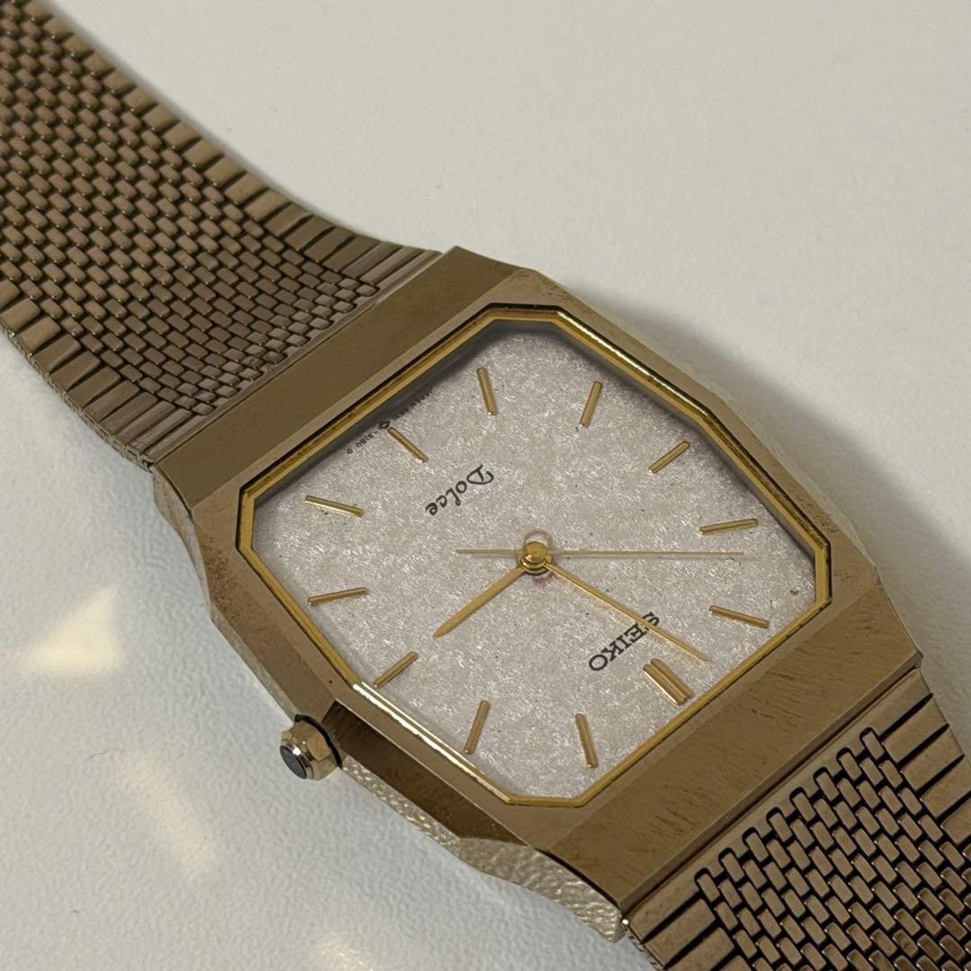 Seiko Dolce 9531-5150 Gold Square Case Watch Japan Battery Replaced 072406