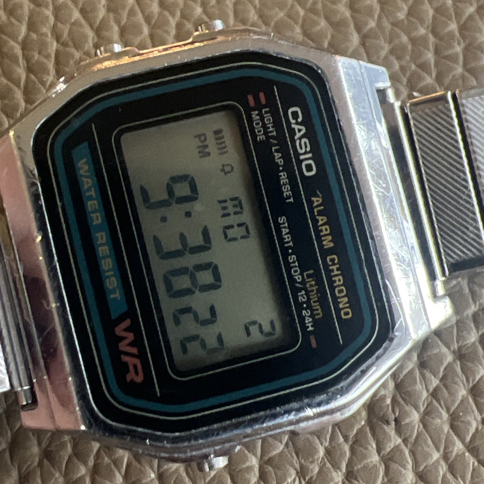 Vintage Casio WR 593 A158W Alarm Chronograph Running