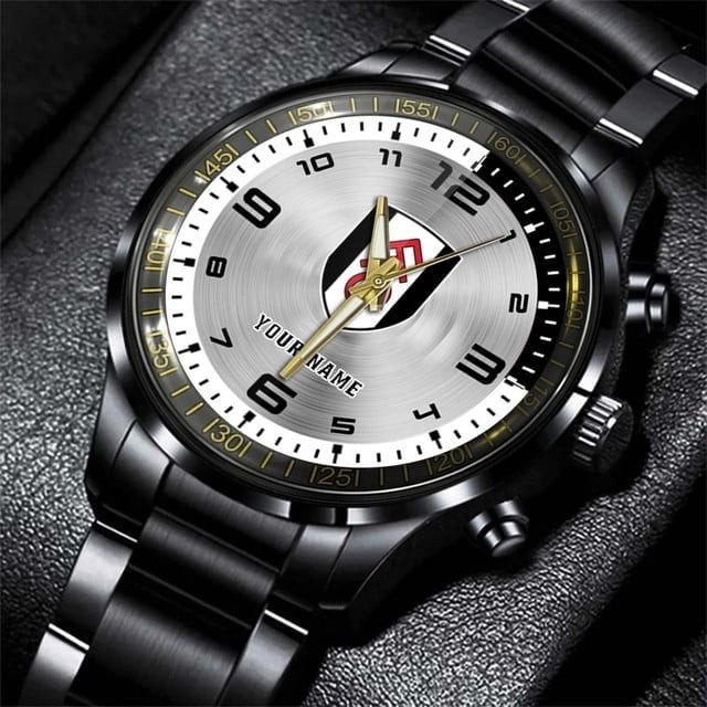 Fulh@M personalized black stainless steel watch gift for fans