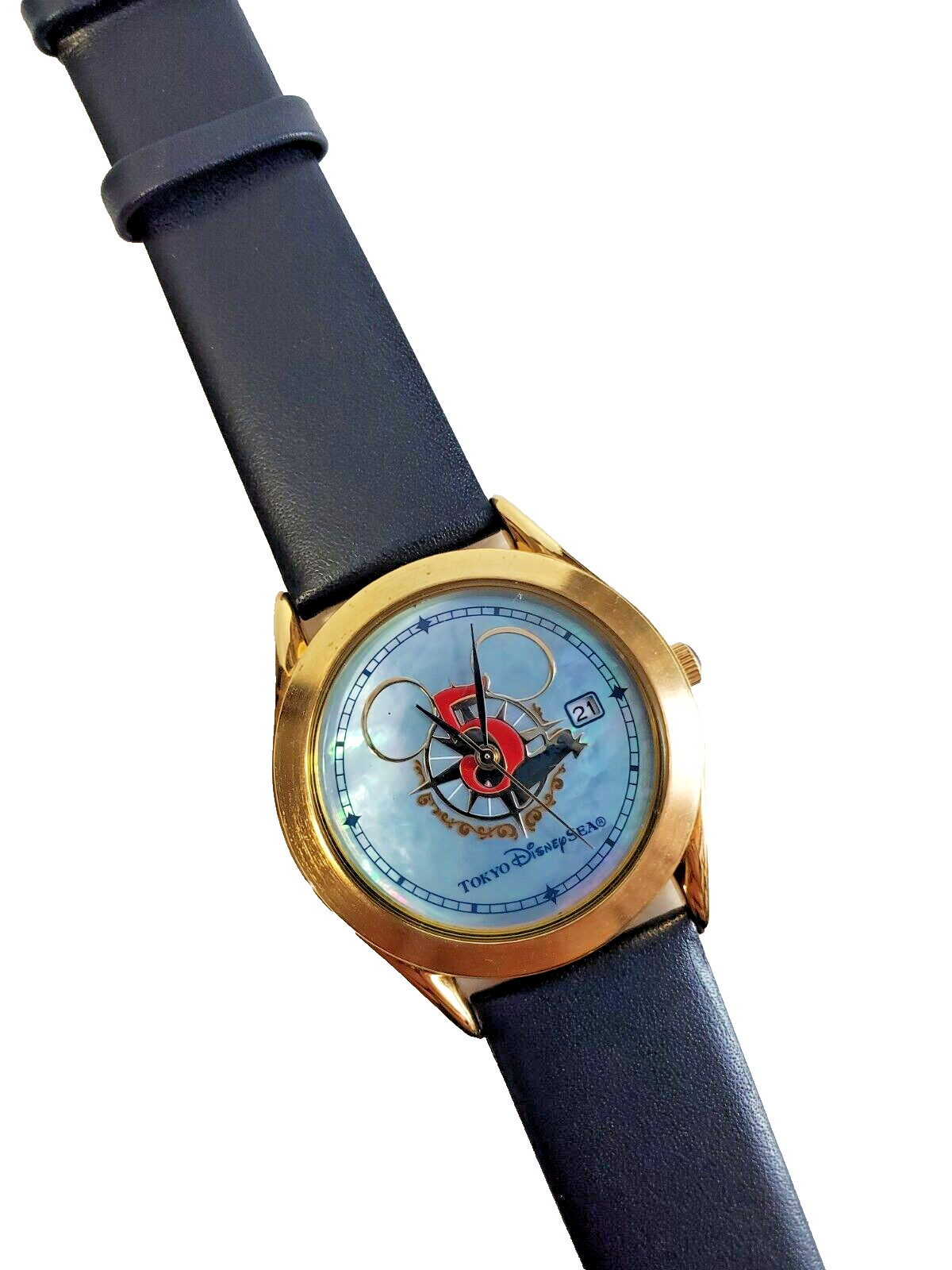 Tokyo Disney Sea 5 years anniversary watch w/ instruction & Guarantee box. Runs.