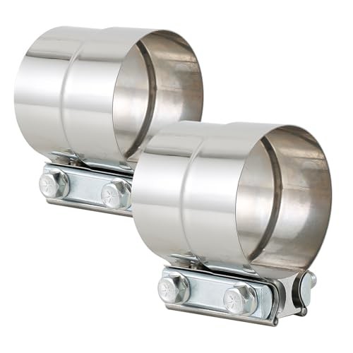 3 Inch Exhaust Clamp, Lap Joint Band Clamp Stainless Steel for Clamping 3 inch