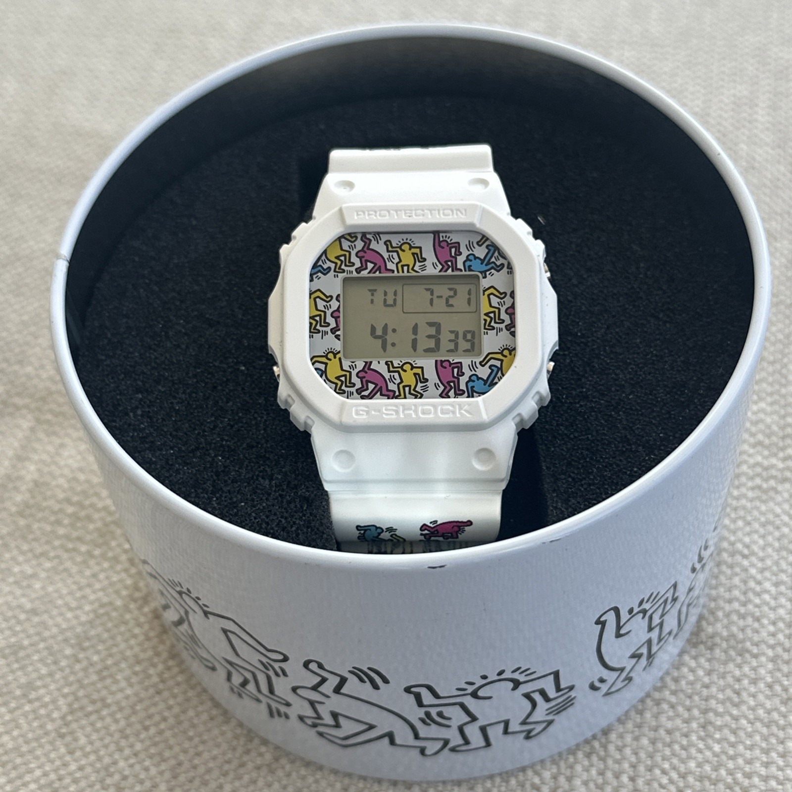 NEW! Casio G-SHOCK × KEITH HARING Men’s DW-5600VT Limited Edition Watch RARE!