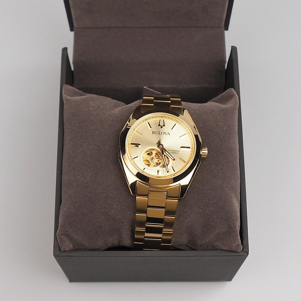 Bulova Classic Surveyor 97A182 Gold Tone Stainless Steel Men’s Automatic Watch
