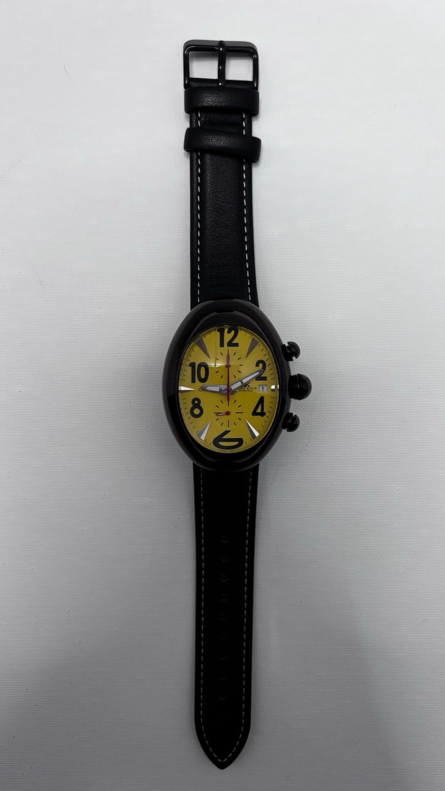Adee Kaye Beverly Hills Sport Collection Chronograph Yellow Dial 46mm