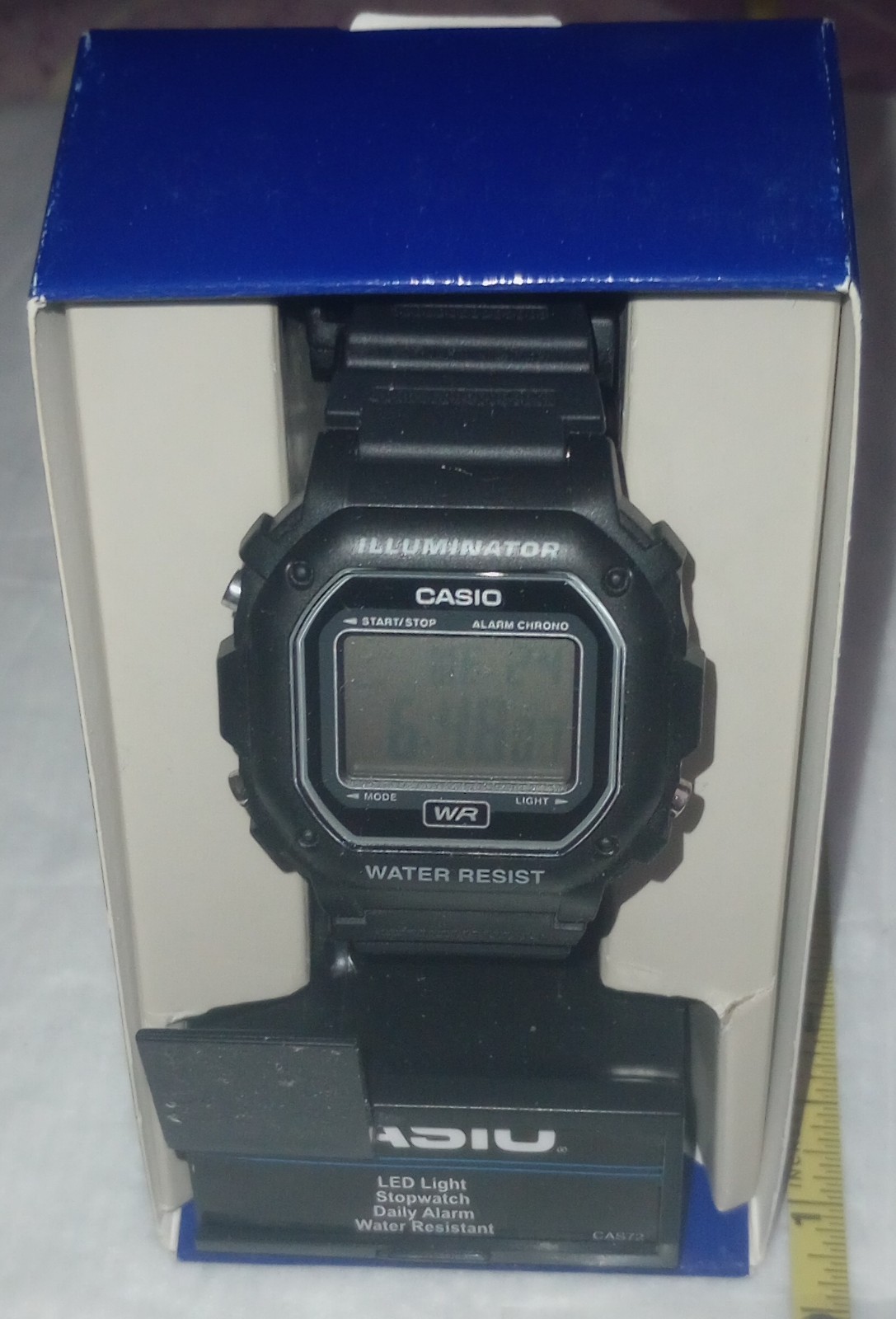 Casio Illuminator Digital Watch F108WH-1A – Black – Water Resistant – New in Box