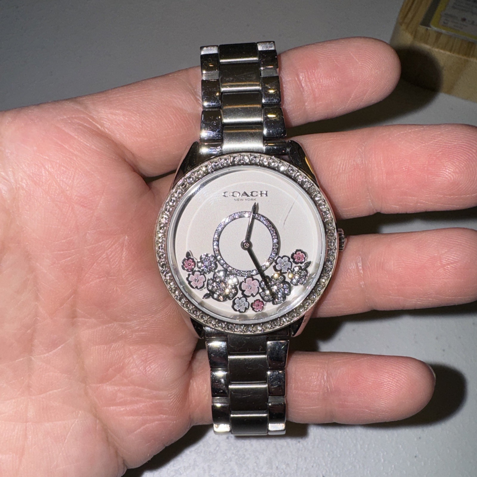 Coach Preston Tea Rose watch, model 14503775 No Box Untested