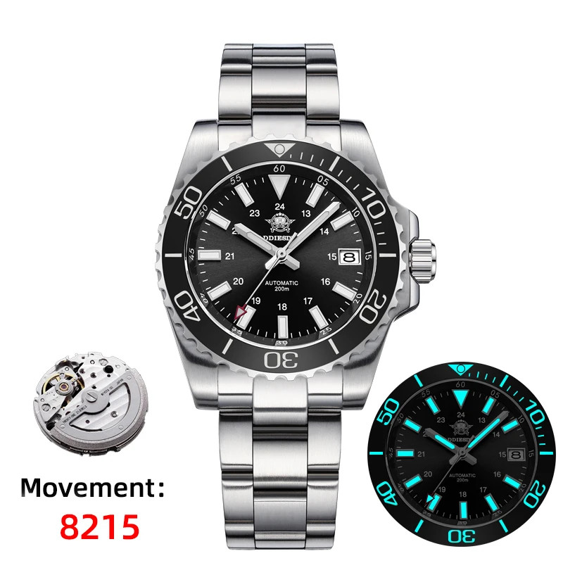 ADDIESDIVE Automatic Men’s Watch Sapphire Crystal Ceramic Ring 20Bar Diving