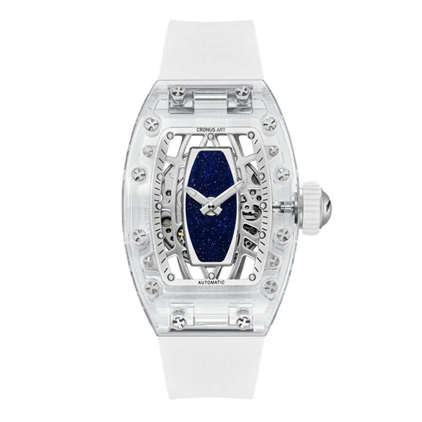 CRONUSART Women Automatic Watch 31.5mm Tonneau Ladies Mechanical Wristwatch