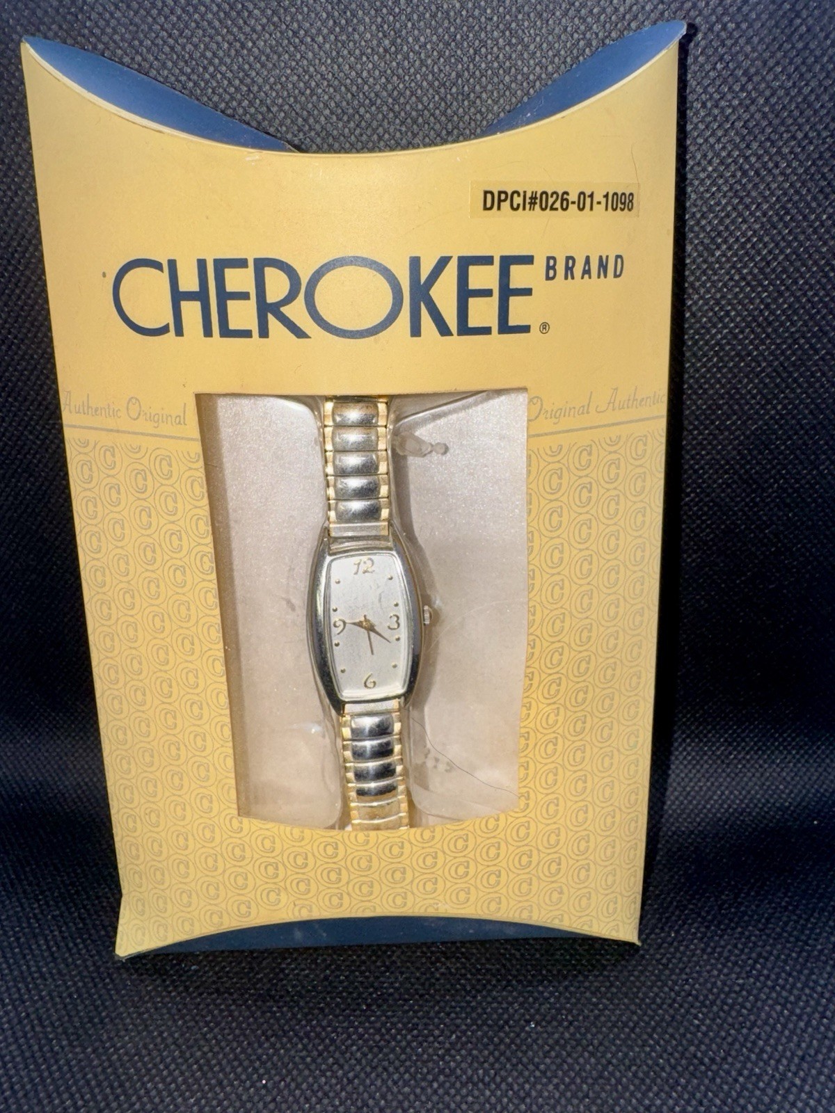 NWT Cherokee Watch Brown Faux Leather Band 6″-7.5″ DPCI#026-01-1098 New In Pkg