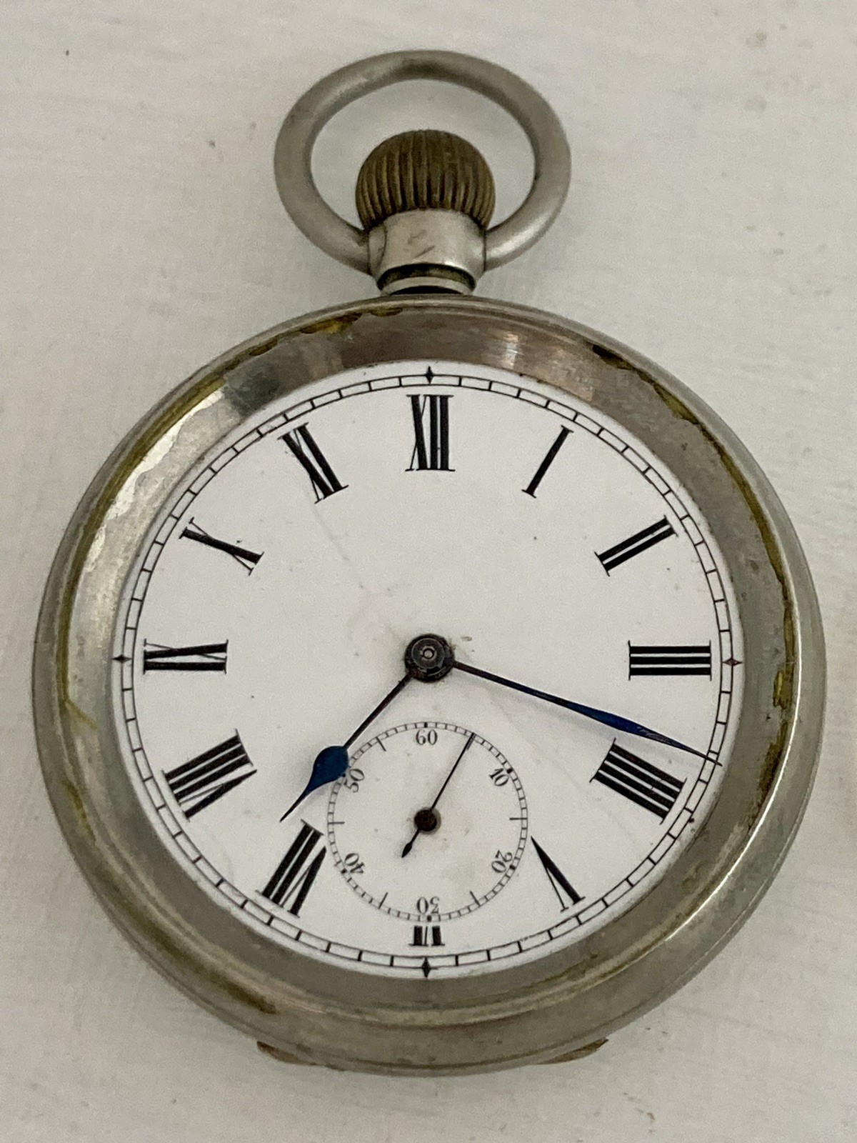 Vintage Miners Pocket Watch Working ( needs some TLC see description )