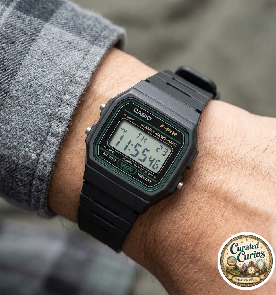 Casio F-91W Classic Digital Watch Black – Alarm Chronograph – Lightweight
