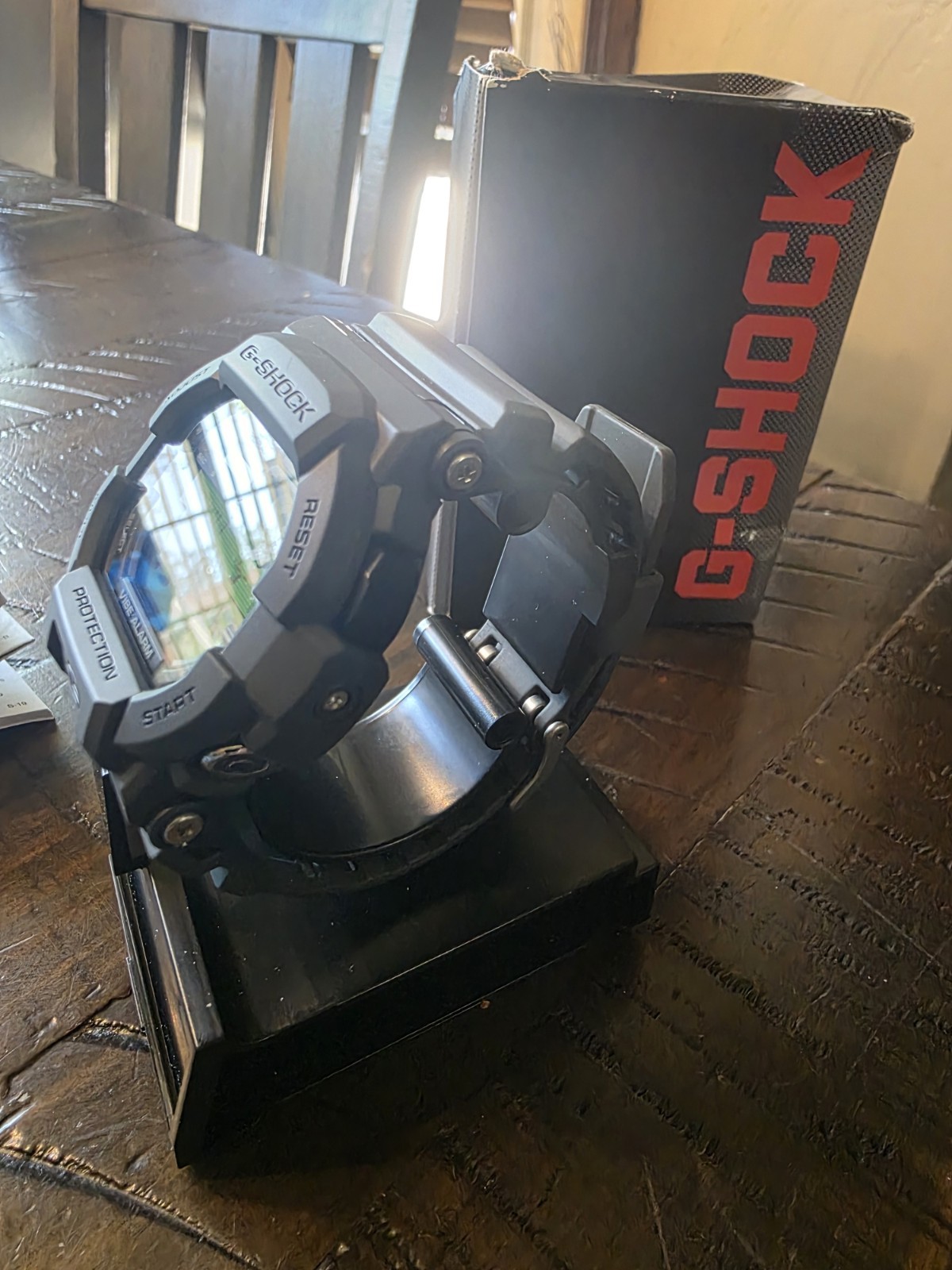 Casio G-SHOCK GD-350-8CS Quartz Gray Black Digital Resin Wristwatch Box Manual