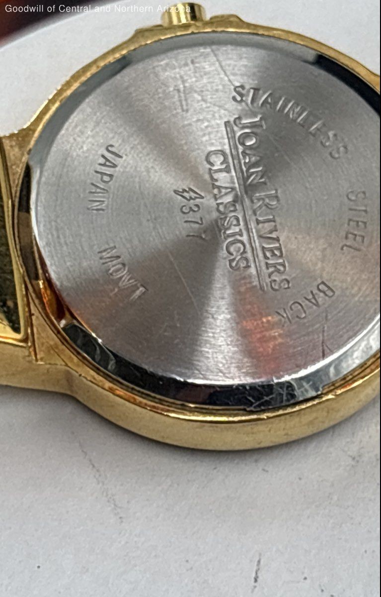 Vintage Joan Rivers Classics Tortoise Shell Cuff Ladies Watch