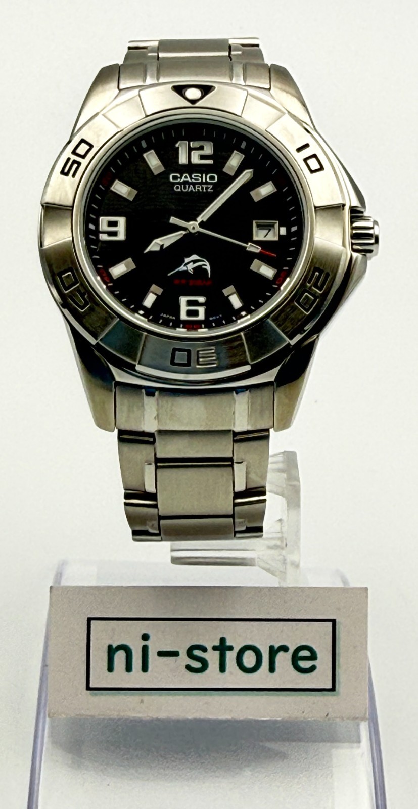 CASIO MDV-100 Kajiki Marlin Quartz Black Dial Watch Wrist 16.5cm(6.5in) – Rank B