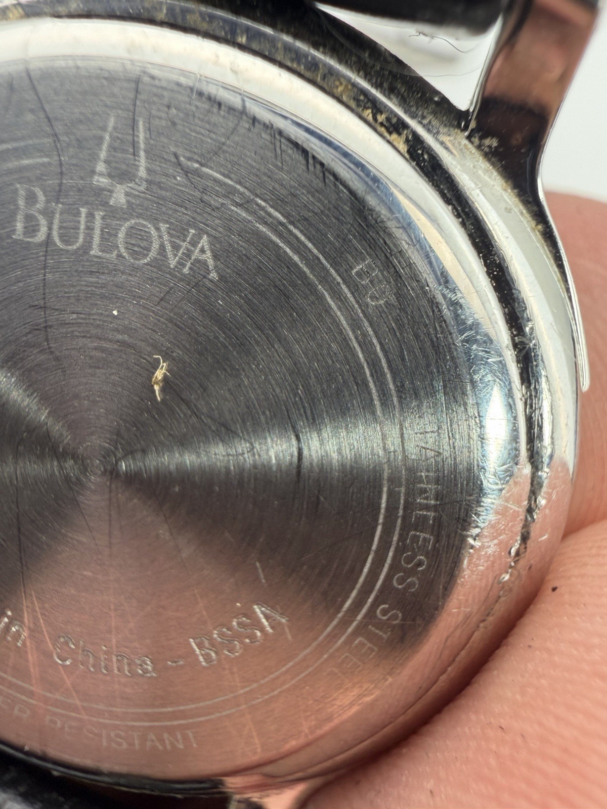 Bulova Metro Men’s Analog Watch Silver Dial Black Leather Band No Date