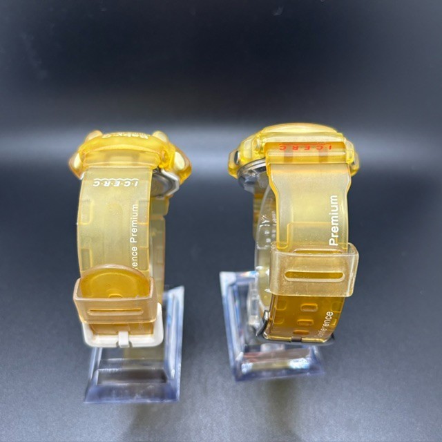 Vintage CASIO G-Shock DW-9200K BG-370K ICERC Pair Honey Amber Patina Fresh Bat