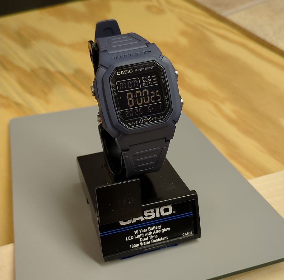 Casio W-800H Blue Case, Negative LCD Hydro Mod, LED Upgrade