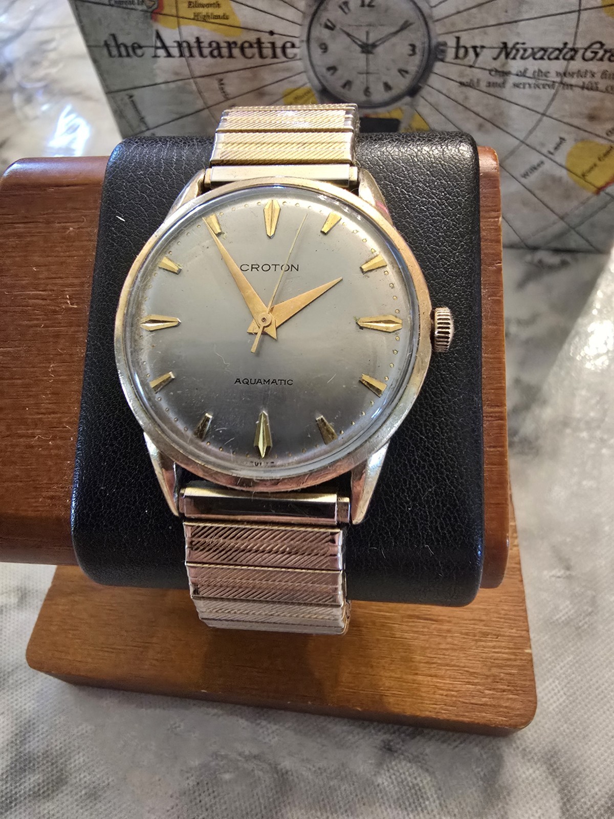 Vintage 1961 Croton Nivada Grenchen The Antarctic Aquamatic with Provenance