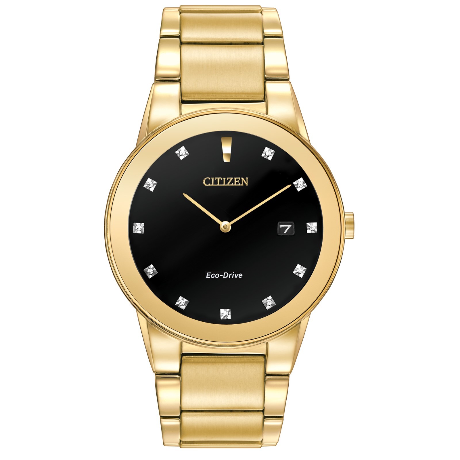 Citizen Eco-Drive Axiom Men’s Diamond Accents Gold-Tone 40mm Watch AU1062-56G