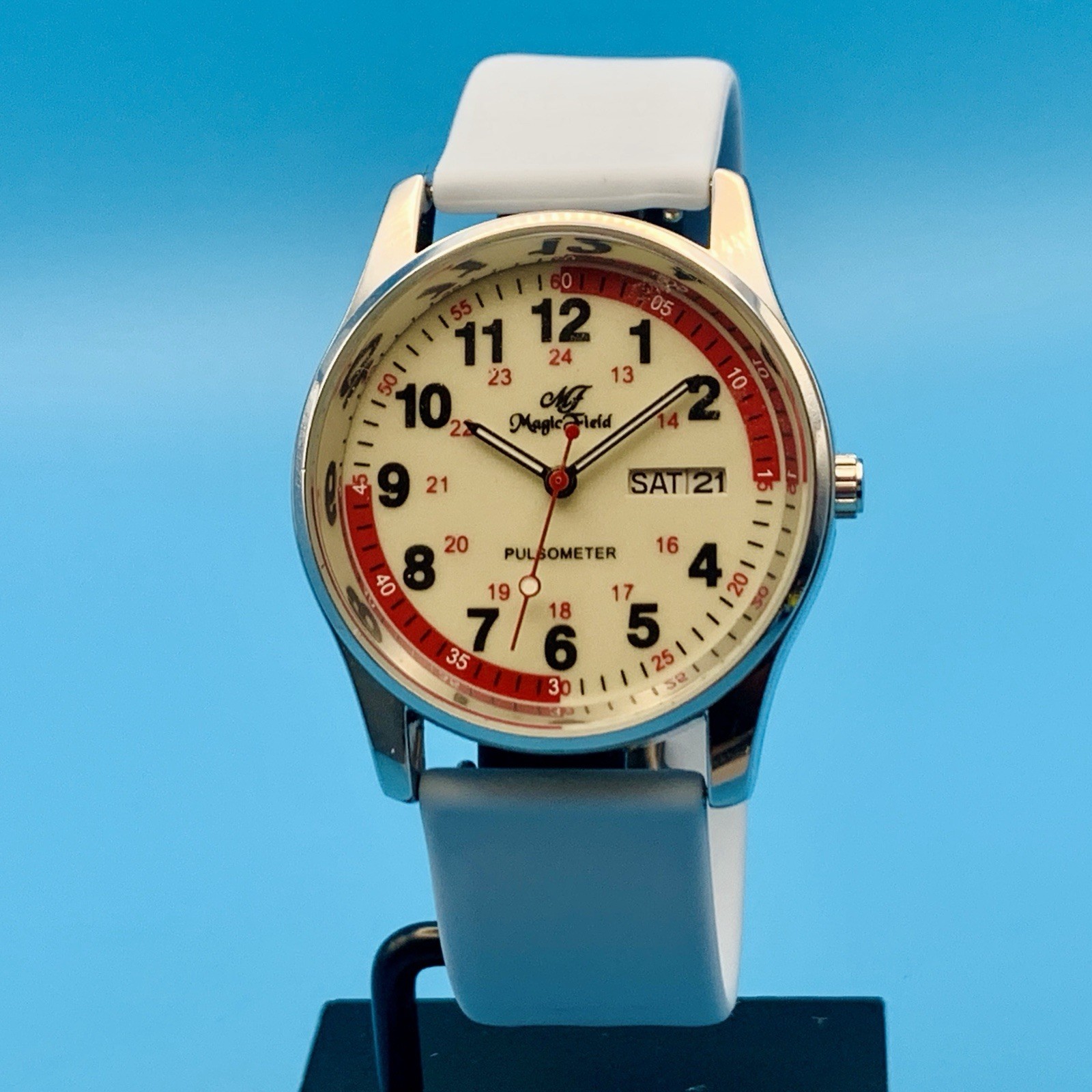 MF MAGIC FIELD PULSOMETER Men’s Women’s Nurse Doctor Field Watch Works New Batt