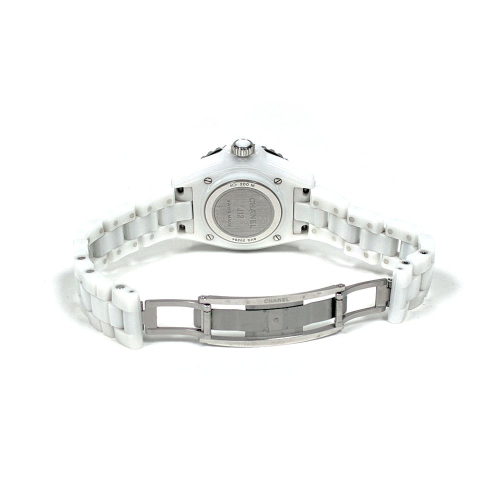 Chanel J12 White Ceramic 33mm Quartz Ladies Watch Box and Card