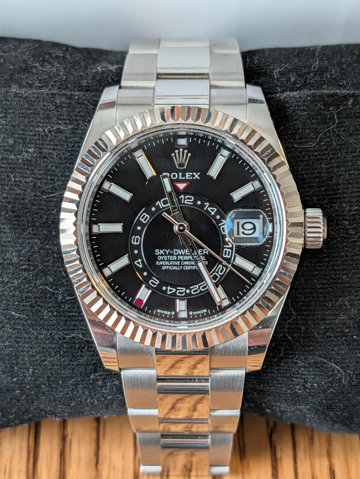 2023 Rolex Skydweller Black Steel 336934 42mm Oyster Watch