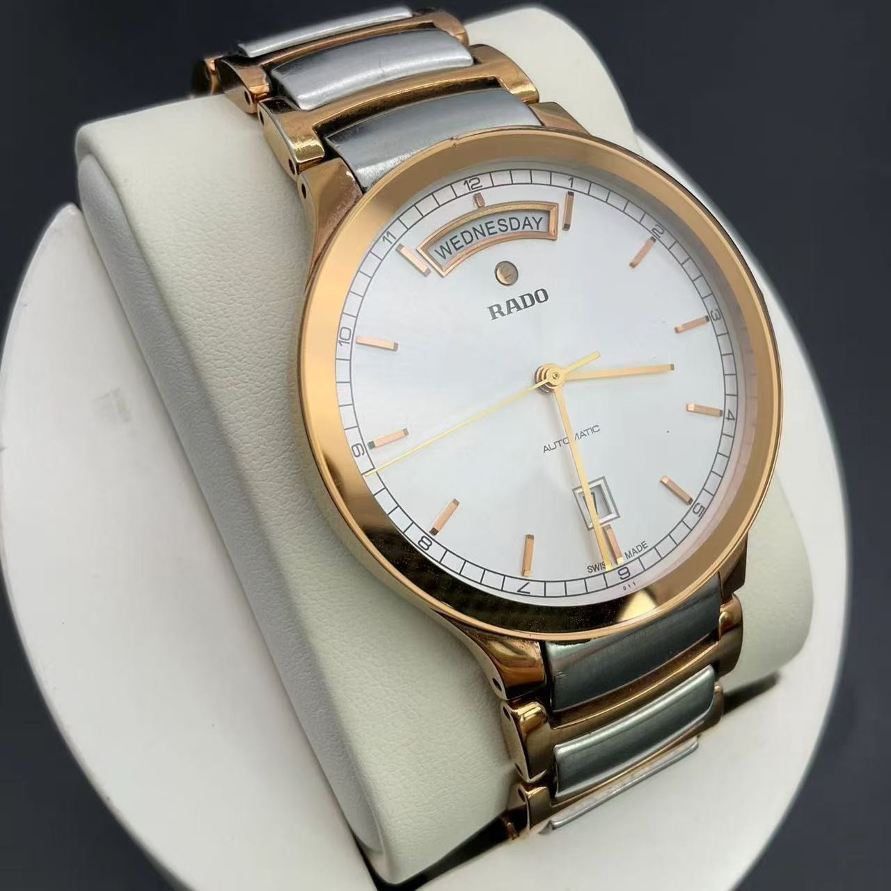 Rado White Dial Centrix R30158113 Date Men’s Watch Automatic 38mm Day