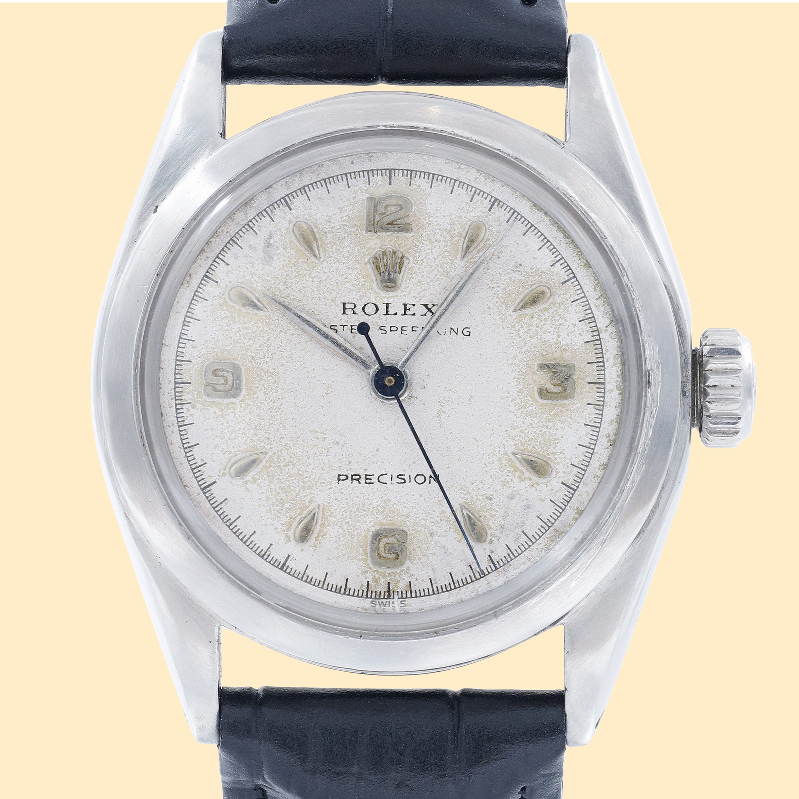 Rolex Oyster White Dial on Leather 6020 1962