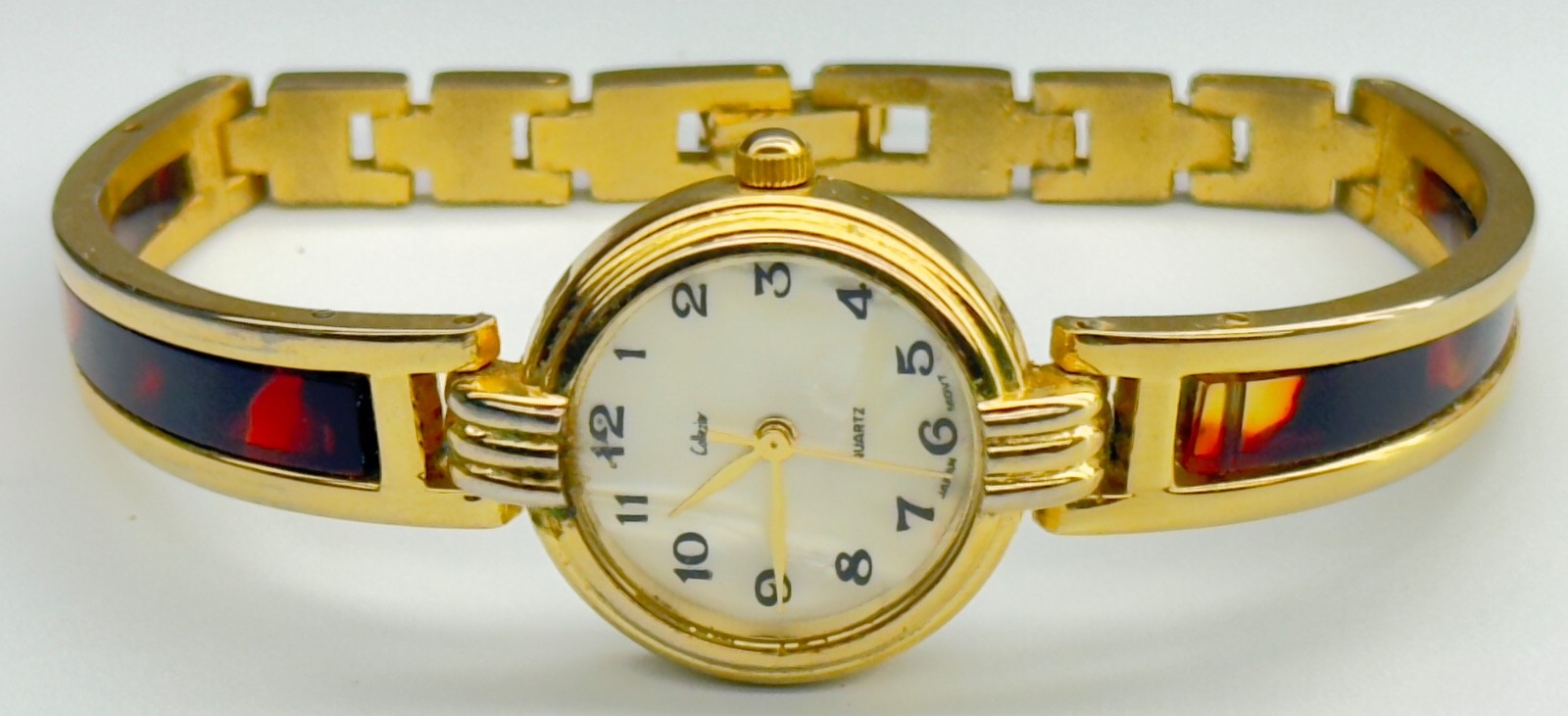 Women’s Collezio Quartz Wristwatch Gold Tone Bracelet Analog Linked Transparent
