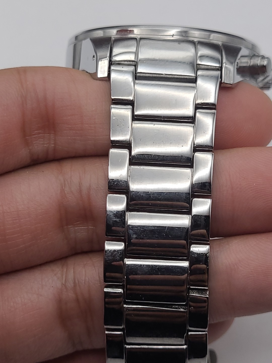 Curren M-8275 Men’s Analog Watch Silver Case Faux Multi Dial New Battery Working