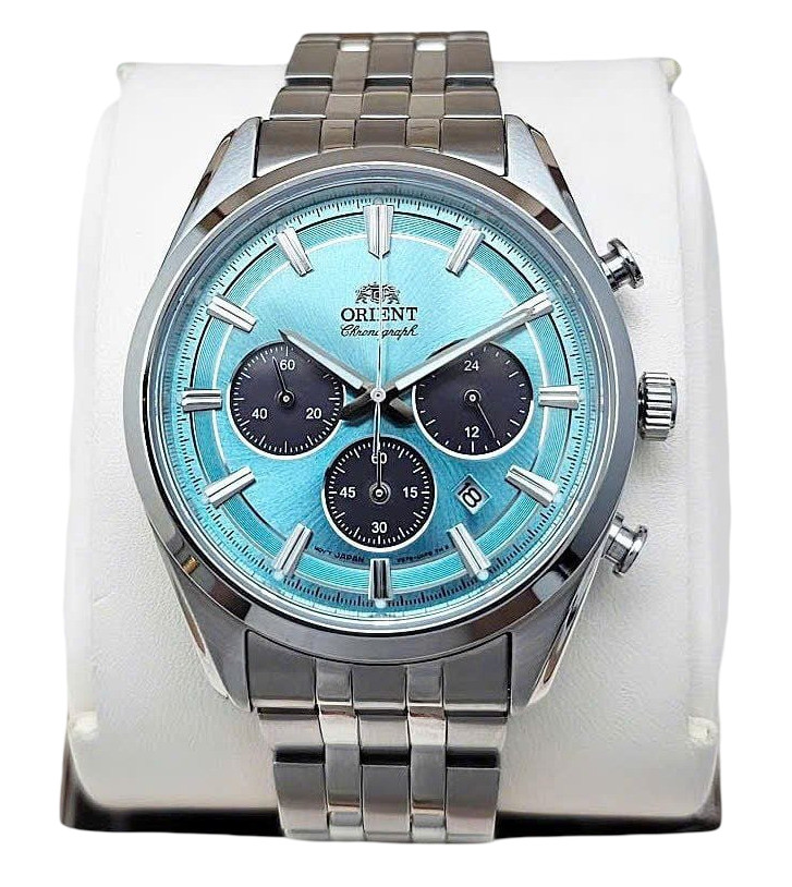 Orient Stretto Sapphire Crystal Blue Dial Chronograph RN-TX0304L Men’s Watch