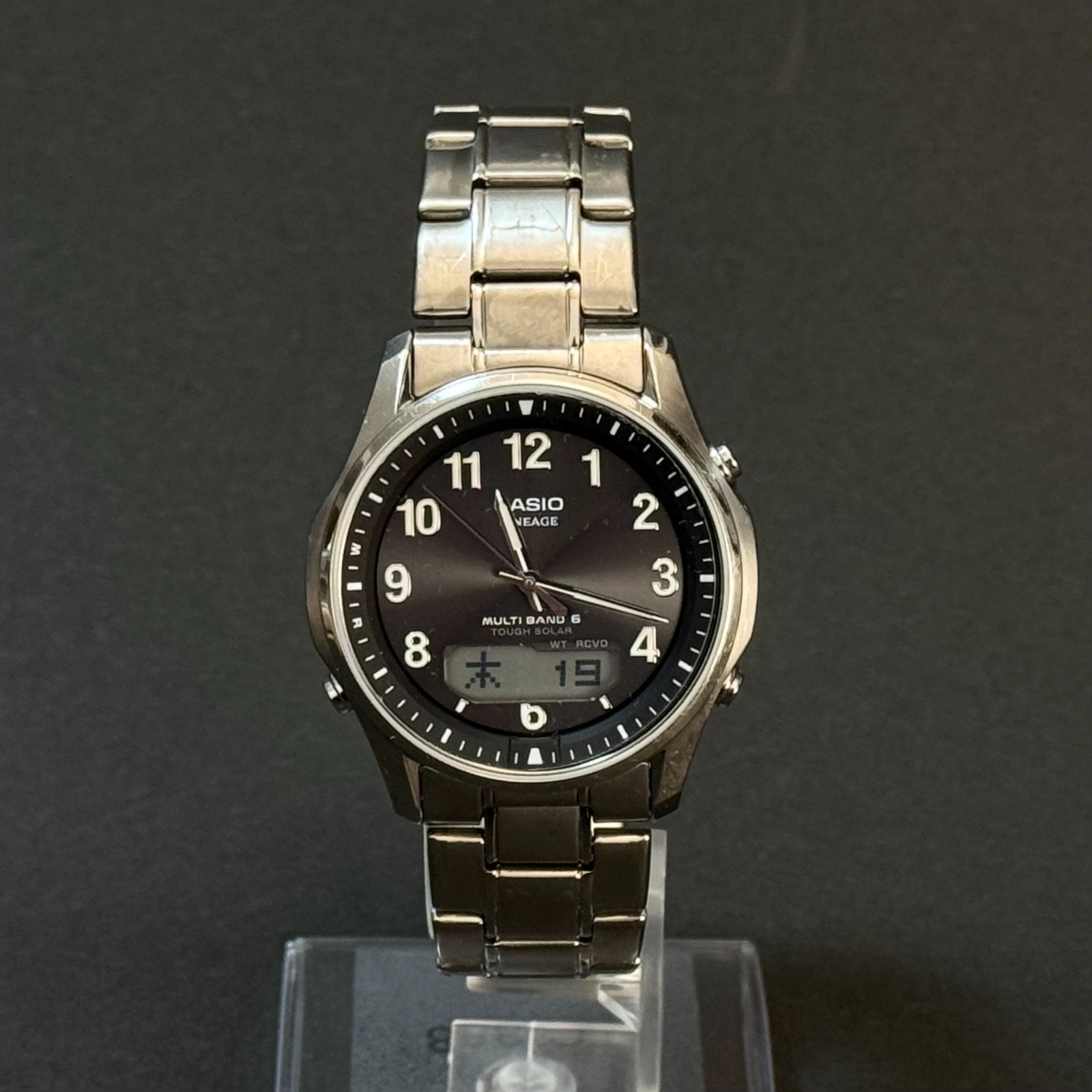 CASIO LINEAGE Series Tough Solar Atomic Radio Watch Stainless Steel / Titanium