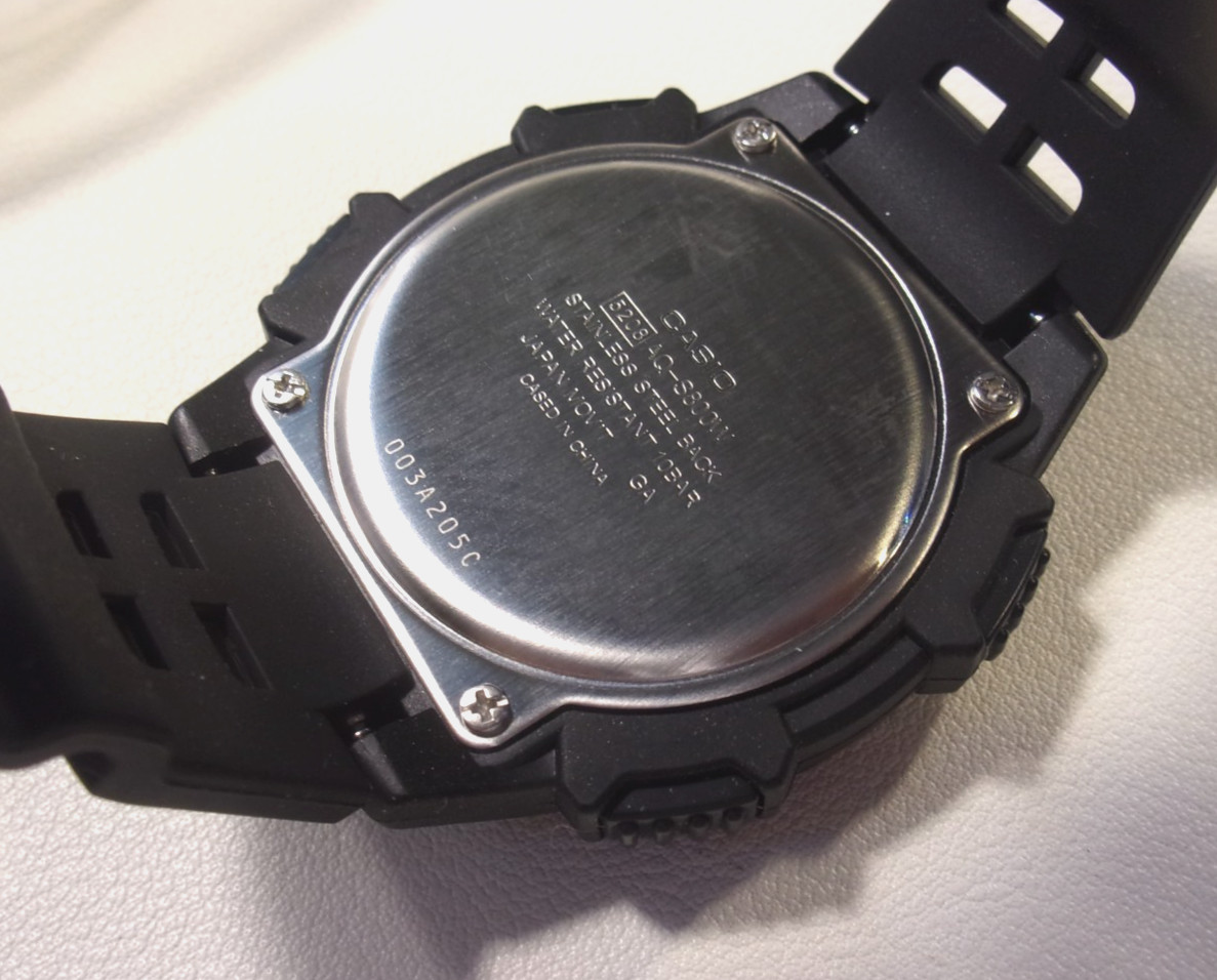 Casio Tough Solar Analog/digital AQ-S800W. Orange numbers. Amazon Warehouse deal
