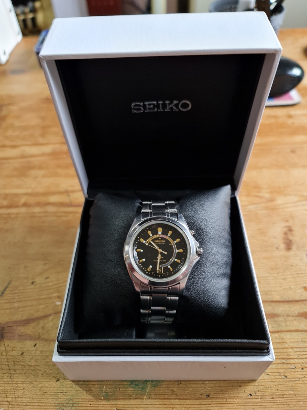 Seiko Kinetic 5m42-0B09 Watch New Capacitor. Please Read Description See Photos.