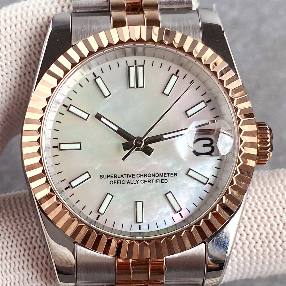 Tandorio 36/39mm Sapphire Glass Mother of Pearl Dial Automatic NH35 Men Watch