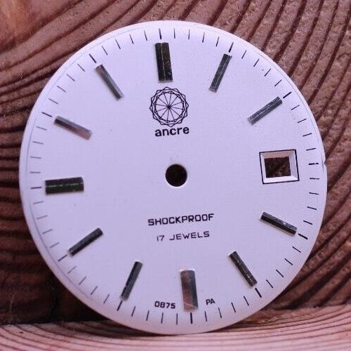 ANCRE 17j SHOCKPROOF MEN’S WRIST WATCH DIAL 29.8mm 0875 PA (CR)
