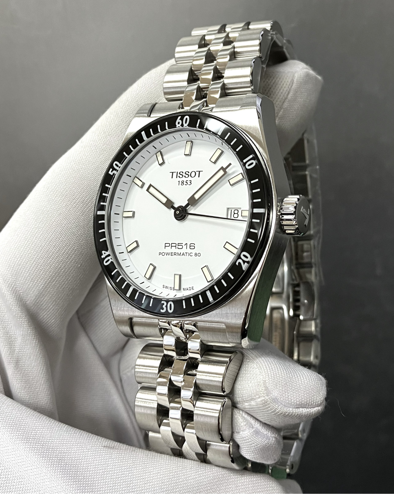 Tissot PR516 Automatic 38mm White Dial SS Men’s Watch T149.407.11.031.00