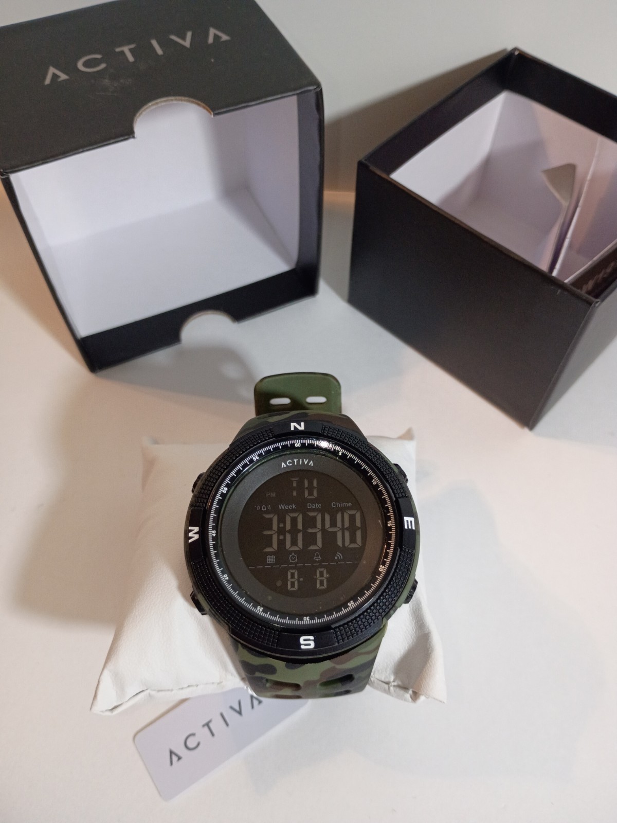 Activa X Invicta Men’s 50mm Camouflage Band Digital Watch (ACW1915MC-002) – NEW