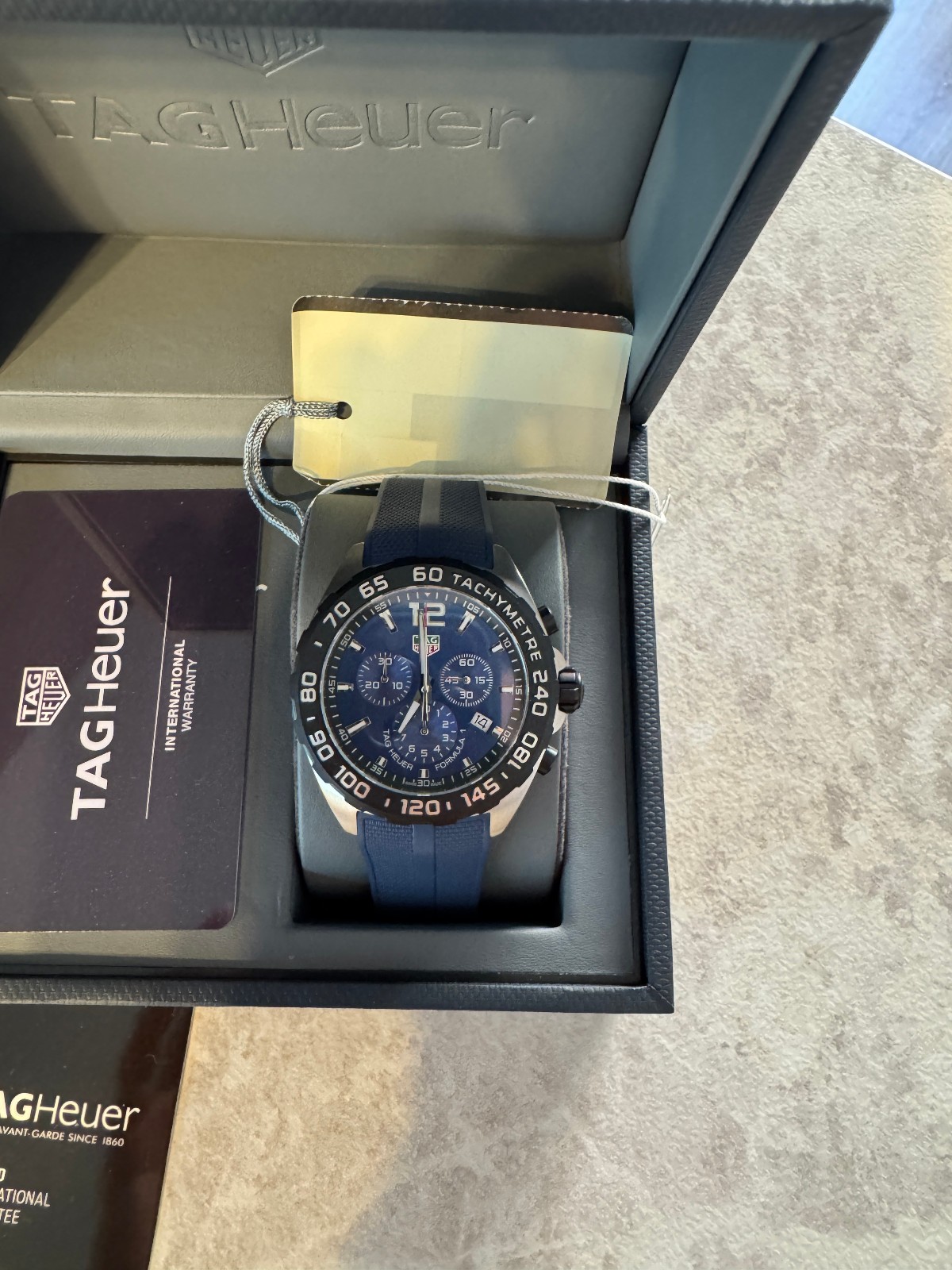 TAG Heuer Formula 1 Chronograph Blue Dial Rubber 43mm Men Watch CAZ101AV.FT8077