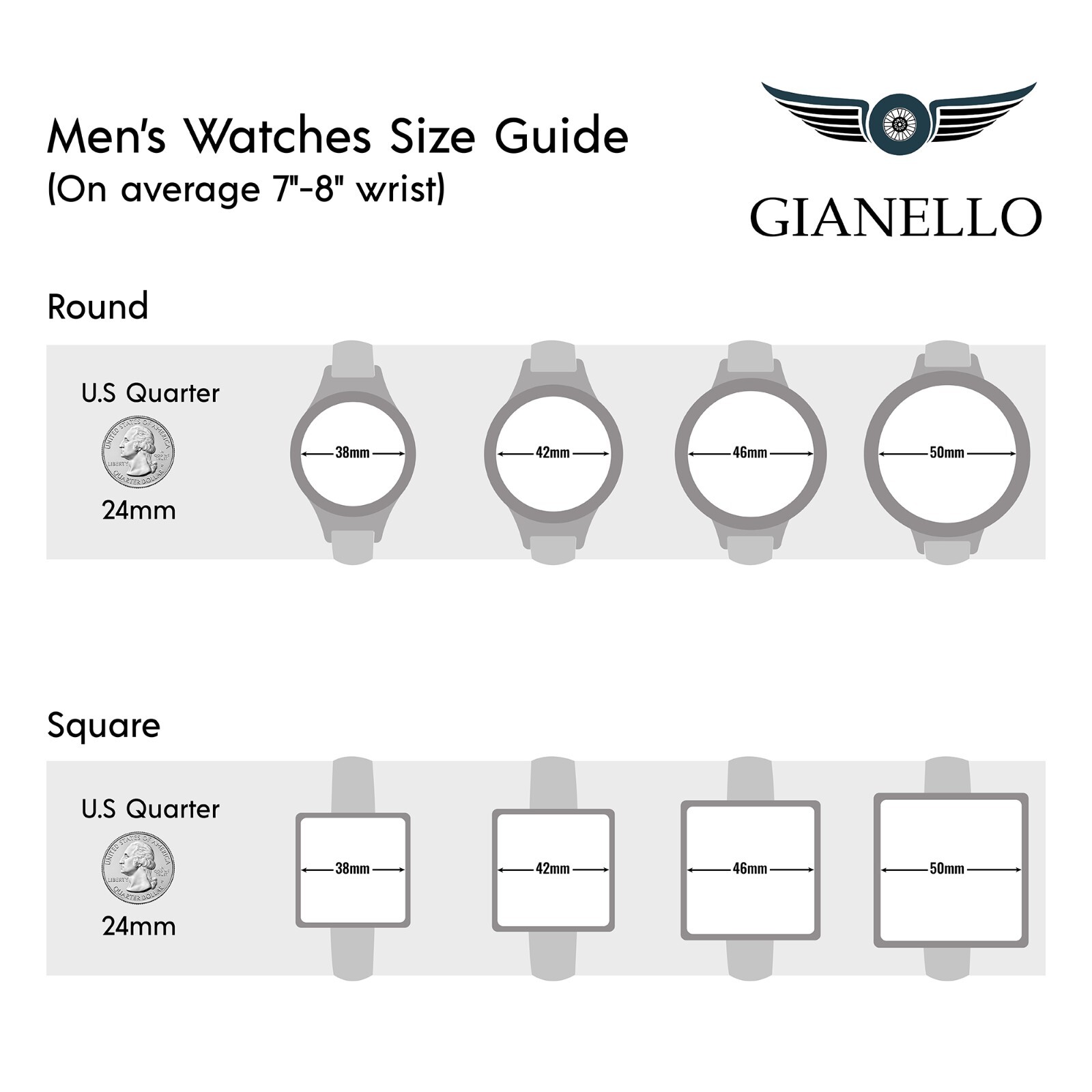 Gianello Midnight Horizon Master 41 Link Watch