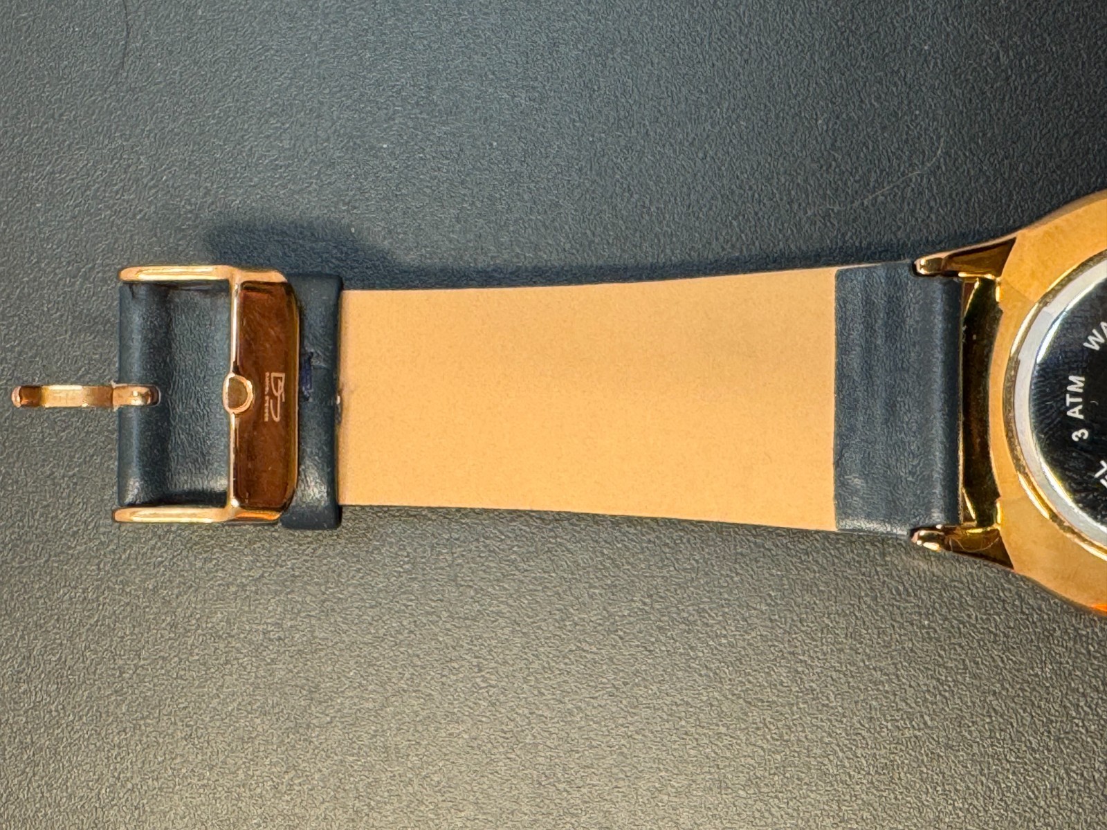 Daniel Steiger Brompton Slim 7mm Rose Gold Navy Blue Dial Watch 9198R-M