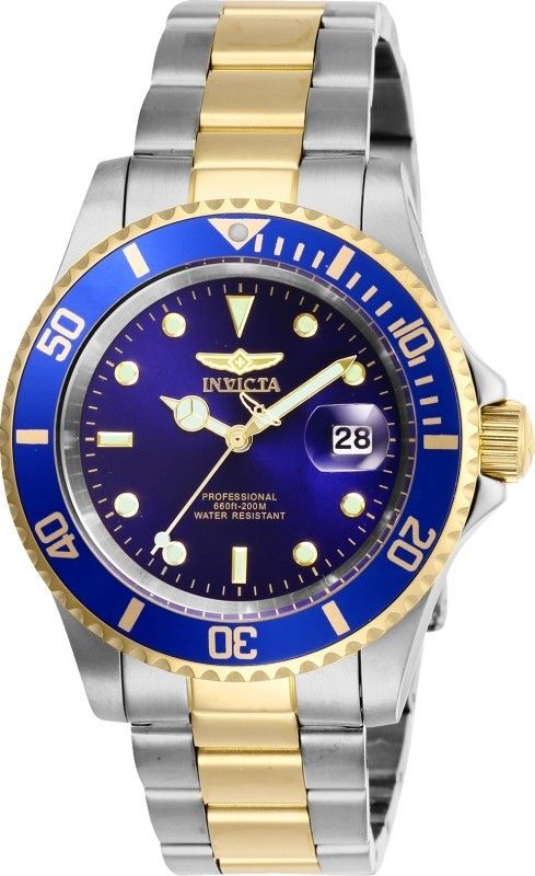 Invicta 40MM Men’s Pro Diver Quartz 3 Hand Blue Dial Stainless Steel Watch 26972