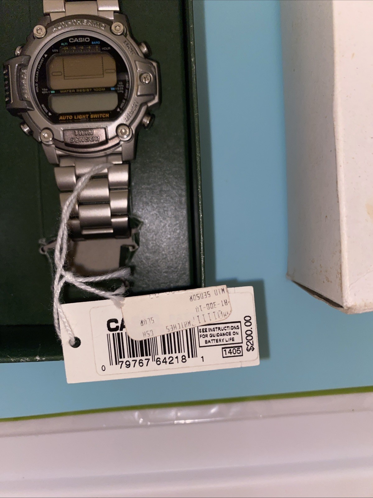Rare Vintage Casio Watch Men Pathfinder Twin Sensor Alti-Thermo Module No. 1405